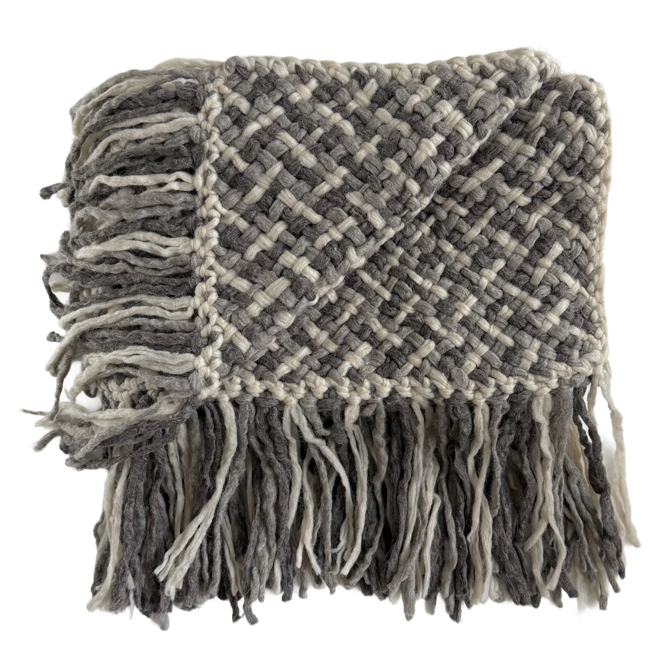 Ñandú Throw︱Natural, Stone & Ash Grey