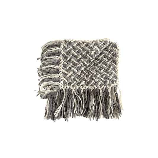 Ñandú Throw︱Natural, Stone & Ash Grey