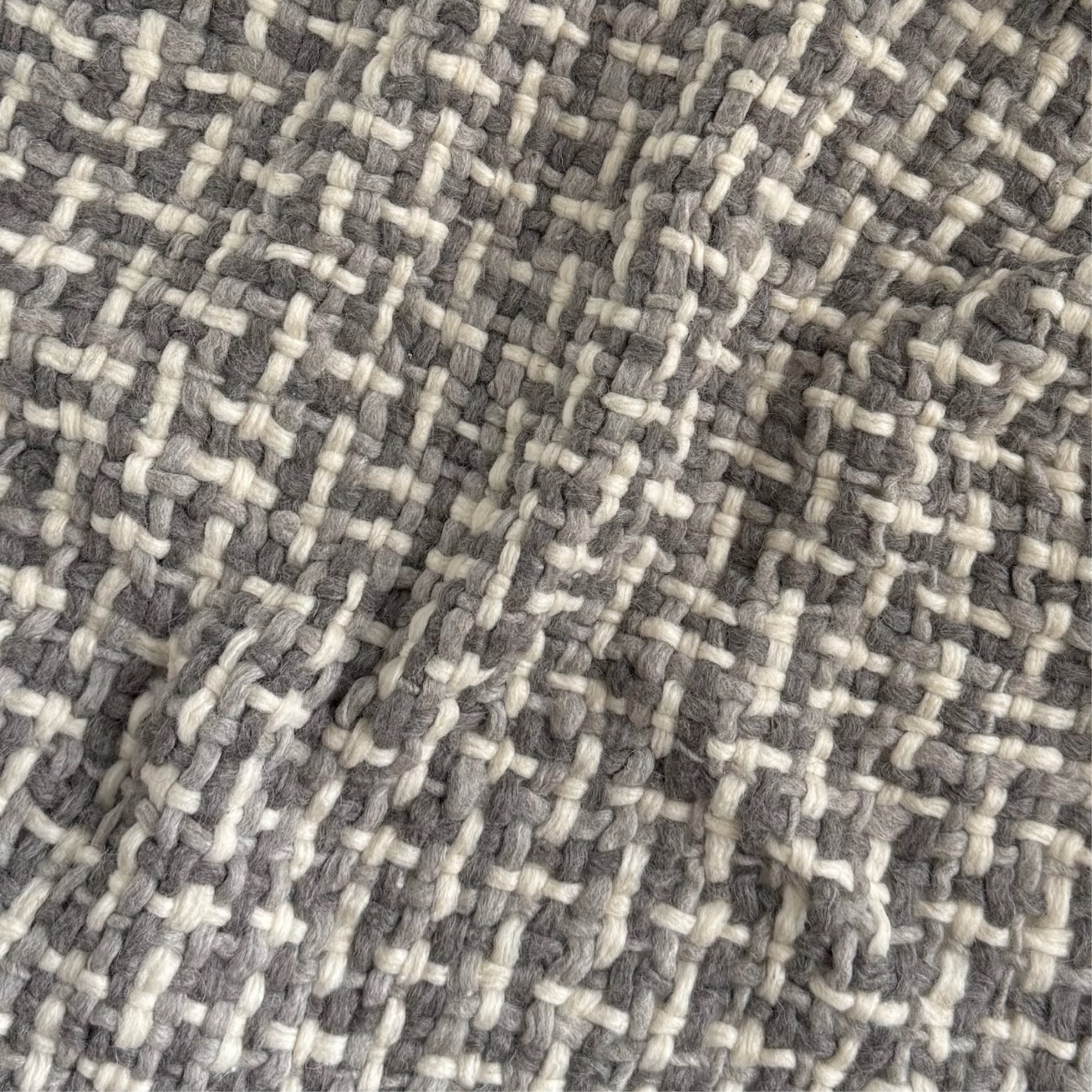 Ñandú Throw︱Natural, Stone & Ash Grey