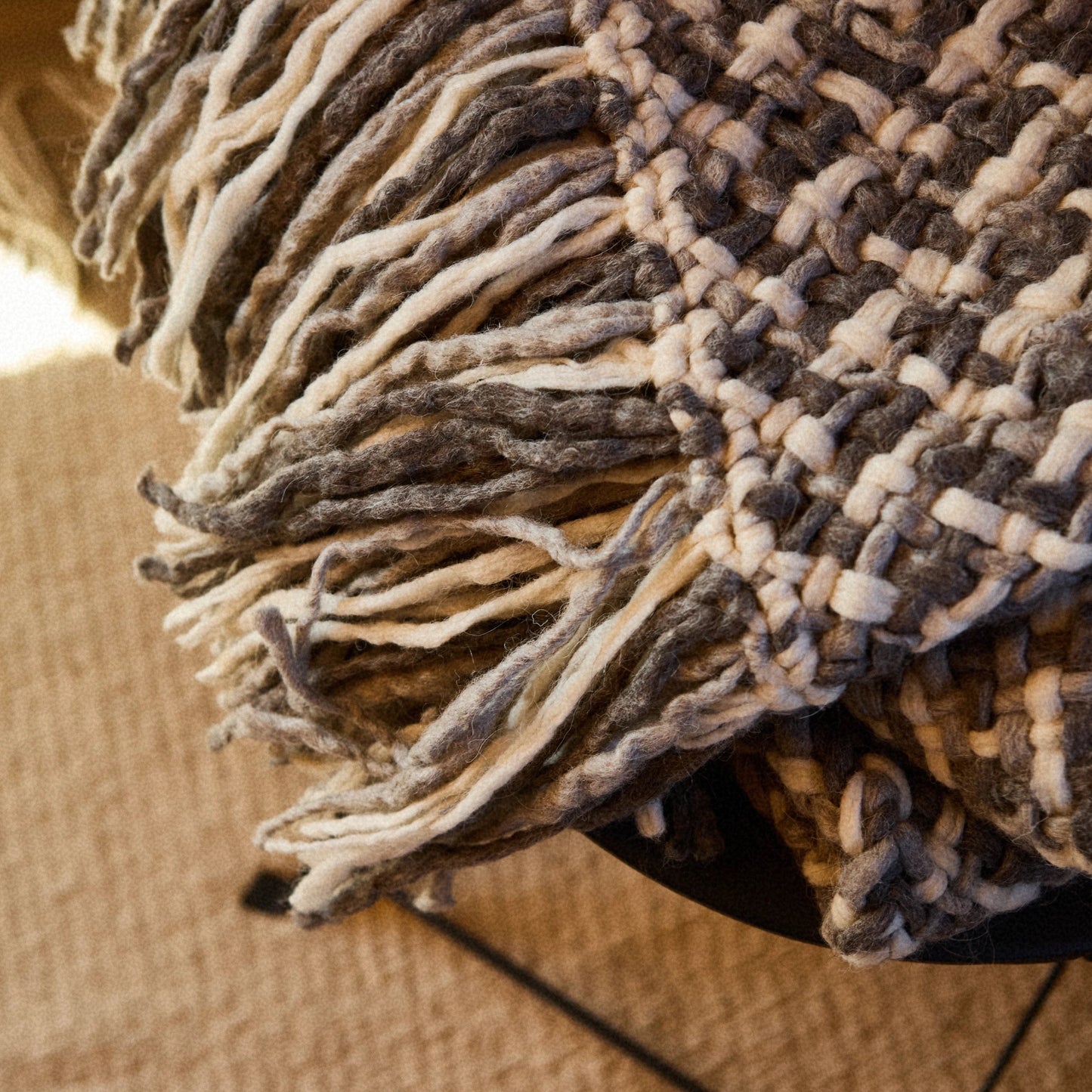 Ñandú Throw︱Natural, Stone & Ash Grey